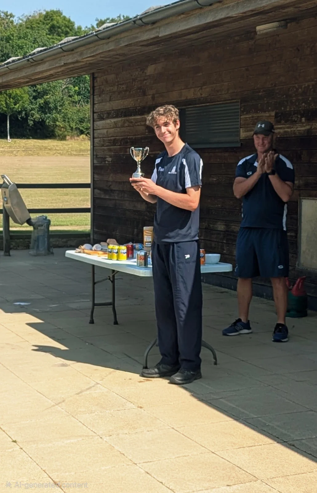Young player lifting the tournament trophy